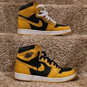 Nike Black and Yellow High-Top Sneakers